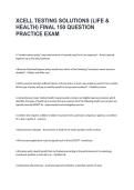 XCELL Testing Solutions Life & Health Final 150 Question Practice Exam 2026&sol;2027