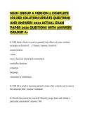 NIHSS GROUP A VERSION 5 COMPLETE SOLVED SOLUTION UPDATE QUESTIONS AND ANSWERS 2024 ACTUAL EXAM PAPER 2026 QUESTIONS WITH ANSWERS GRADED A&plus;