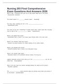 Nursing 203 Final Comprehensive Exam Questions And Answers 2026