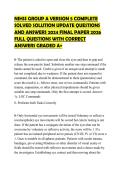 NIHSS GROUP A VERSION 5 COMPLETE SOLVED SOLUTION UPDATE QUESTIONS AND ANSWERS 2024 FINAL PAPER 2026 FULL QUESTIONS WITH CORRECT ANSWERS GRADED A&plus;