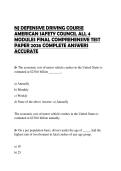 NJ DEFENSIVE DRIVING COURSE AMERICAN SAFETY COUNCIL ALL 4 MODULES FINAL COMPREHENSIVE TEST PAPER 2026 COMPLETE ANSWERS ACCURATE