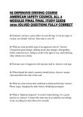 NJ DEFENSIVE DRIVING COURSE AMERICAN SAFETY COUNCIL ALL 4 MODULES FINAL FINAL STUDY GUIDE 2026 SOLVED QUESTIONS FULLY CORRECT