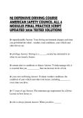 NJ DEFENSIVE DRIVING COURSE AMERICAN SAFETY COUNCIL ALL 4 MODULES FINAL PRACTICE SCRIPT UPDATED 2026 TESTED SOLUTIONS