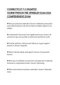 CONNECTICUT F-2 UNLIMITED JOURNEYPERSON FIRE SPRINKLER EXAM 2026 COMPREHENSIVE EXAM