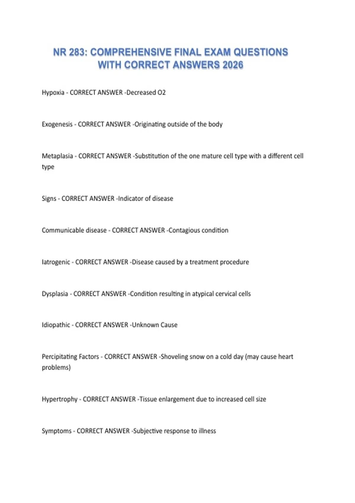 NR 283 COMPREHENSIVE FINAL EXAM QUESTIONS WITH CORRECT ANSWERS 2026 ...