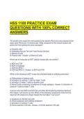 HSS 1100 PRACTICE EXAM QUESTIONS WITH 100&percnt; CORRECT ANSWERS 