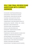 POLI 1090 FINAL REVIEW EXAM QUESTIONS WITH CORRECT ANSWERS 