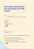 Home Inspector National Exam Prep &vert; Key Questions with 100&percnt; Answers&period;     