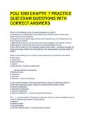 POLI 1090 CHAPTR  7 PRACTICE QUIZ EXAM QUESTIONS WITH CORRECT ANSWERS 