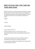 NMNC 1110 EXAM 2 FINAL STUDY GUIDE 2026 TESTED ITEMS SOLVED