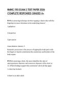 NMNC 1110 EXAM 2 TEST PAPER 2026 COMPLETE RESPONSES GRADED A&plus;