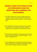 Pennsylvania State Health and Life Insurance Exam&comma; State Licensing Program&comma; 2026 &ndash; complete exam questions and answers with expert explanations