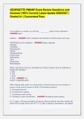 GEORGETTE PMHNP Exam Review Questions and Answers &lpar;100&percnt; Correct&rpar; Latest Update 2026&sol;2027 &vert; Graded A&plus; &vert; Guaranteed Pass&period;