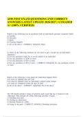 AFH TEST EXAM QUESTIONS AND CORRECT ANSWERS LATEST UPDATE 2026&sol;2027 &vert; GTRADED A&plus; &lpar;100&percnt; VERIFIED&rpar;