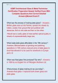AGMT Architectural Glass & Metal Technician  Certification Preparation Newest Verified Exam With  Complete Questions And Correct Detailed  Answers&vert;&vert;Newest Exam&excl;&excl;&excl;