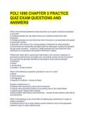 POLI 1090 CHAPTER 5 PRACTICE QUIZ EXAM QUESTIONS AND ANSWERS 