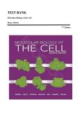 TEST BANK&lowbar;&lowbar;Molecular Biology of the Cell 7th Edition by Bruce Alberts &comma; ISBN&colon; 9780393884630 &vert;All Chapters Included&vert; Guide A&plus;