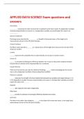 APPLIED DATA SCIENCE Exam questions and  answers 