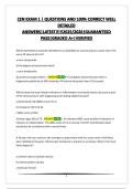 CEN EXAM 1 &vert; QUESTIONS AND 100&percnt; CORRECT WELL DETAILED ANSWERS&vert;LATEST&excl;&excl;&excl;&excl;&excl;2025&sol;2026&vert;GUARANTEED PASS&vert;GRADED A&plus;&vert;VERIFIED
