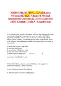 Final Exam&colon; NR509 &sol; NR 509 &lpar;Latest Version 2025 &sol; 2026&rpar; Advanced Physical Assessment &vert; Questions & Correct Answers &vert; 100&percnt; Correct &vert; Grade A - Chamberlain