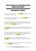 AAFCS CULINARY ARTS &vert; QUESTIONS AND 100&percnt; CORRECT WELL DETAILED ANSWERS&vert;LATEST&excl;&excl;&excl;&excl;&excl;2025&sol;2026&vert;GUARANTEED PASS&vert;GRADED A&plus;&vert;VERIFIED