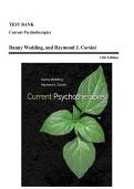 Test Bank - Current Psychotherapies&comma; 11th Edition &lpar;Wedding&comma; 2019&rpar;&comma; Chapter 1-17 &vert; All Chapters