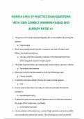 NUR634 APEA 3P PRACTICE EXAM Comprehensive Practice Questions with Correct Answers & Rationales  2025&ndash;2026 Updated Edition &vert; High-Yield Review Material