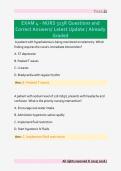 EXAM 4 - NURS 313R Questions and  Correct Answers&sol; Latest Update &sol; Already  Graded