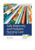 Test Bank &ndash; Safe Maternity and Pediatric Nursing Care 2nd Edition &ndash; Linnard-Palmer