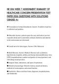NR 506 WEEK 7 ASSIGNMENT SUMMARY OF HEALTHCARE CONCERN PRESENTATION TEST PAPER 2026 QUESTIONS WITH SOLUTIONS GRADED A&plus;