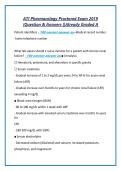 ATI Pharmacology Proctored Exam 2019 &lpar;Question & Answers &vert;&vert;Already Graded A 