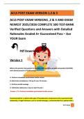 ACLS POST EXAM VERSION1 &comma;2 & 3 AND EXAM NEWEST 2025&sol;2026 COMPLETE 500 TEST-BANK Verified Questions and Answers with Detailed Rationales Graded A&plus; Guaranteed Pass &ndash; Ace YOUR Exam