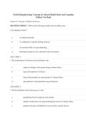 Test Bank &ndash; Porth Pathophysiology&colon; Concepts of Altered Health States 2nd Canadian Edition