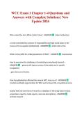 WCC Exam 1 Chapter 1-4 Questions and Answers with Complete Solutions &vert; New Update 2026
