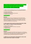 WGU D220 NURSING INFORMATICS FINAL EXAM QUESTIONS WITH ACCURATE SOLUTIONS- 2026 &lpar;VERIFIED&rpar;