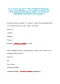 PTU FINAL EXAM 1 PREPARATION NEWEST  2026 QUESTIONS and CORRECT DETAILED  ANSWERS ALREADY GRADED A&plus;