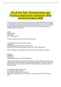 ACLS Pre-Test&colon; Pharmacology and Practical Application Questions With Correct Answers 2026