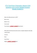 PTU Final Exam Preparation Newest 2026  Questions and Correct Detailed Answers  Already Graded A&plus; 