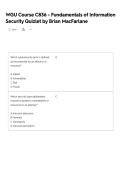WGU Course C836 - Fundamentals of Information Security Quizlet by Brian MacFarlane 