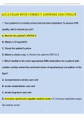 ACLS EXAM WITH CORRECT ANSWERS 2026 UPDATE