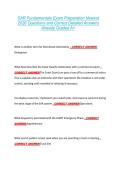 SAR Fundamentals Exam Preparation Newest  2026 Questions and Correct Detailed Answers  Already Graded A&plus; 
