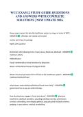 WCC EXAM 2 STUDY GUIDE QUESTIONS AND ANSWERS WITH COMPLETE SOLUTIONS &vert; NEW UPDATE 2026