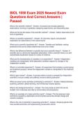 BIOL 1050 Exam 2025 Newest Exam Questions And Correct Answers &vert; Passed
