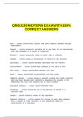 QMB 3200 Midterm Exam With 100&percnt; Correct Answers &vert; Verified Solutions