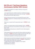 NU 578 unit 1 Test Exam Questions  And Answers Verified 100&percnt; Correct 