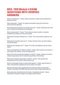 BIOL 1050 Module 4 EXAM QUESTIONS WITH VERIFIED ANSWERS