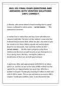 BUS 201 Final Exam Questions and answers with verified solutions 100&percnt; correct