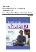 Test Bank - Fundamentals of Nursing&colon; The Art and Science of Person-Centered Care&comma; 9th Edition &lpar;Taylor&comma; 2019&rpar;&comma; Chapter 1-46 &vert; All Chapters