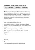 NRNP6540 WEEK 3 FINAL PAPER 2026 QUESTIONS WITH ANSWERS GRADED A&plus;