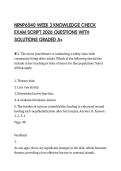 NRNP6540 WEEK 3 KNOWLEDGE CHECK EXAM SCRIPT 2026 QUESTIONS WITH SOLUTIONS GRADED A&plus;